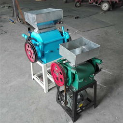 【對輥式糧食擠扁機小型豆扁機】- 